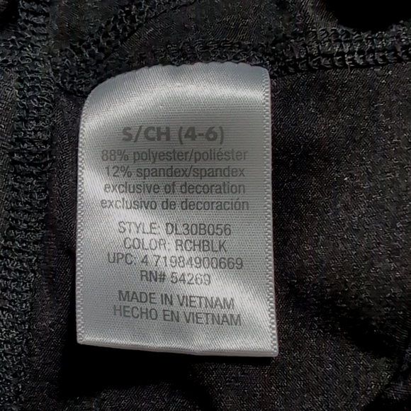 Danskin Now Black Athletic Leggings Activewear Workout Reflective Stripe Small - Picture 5 of 5